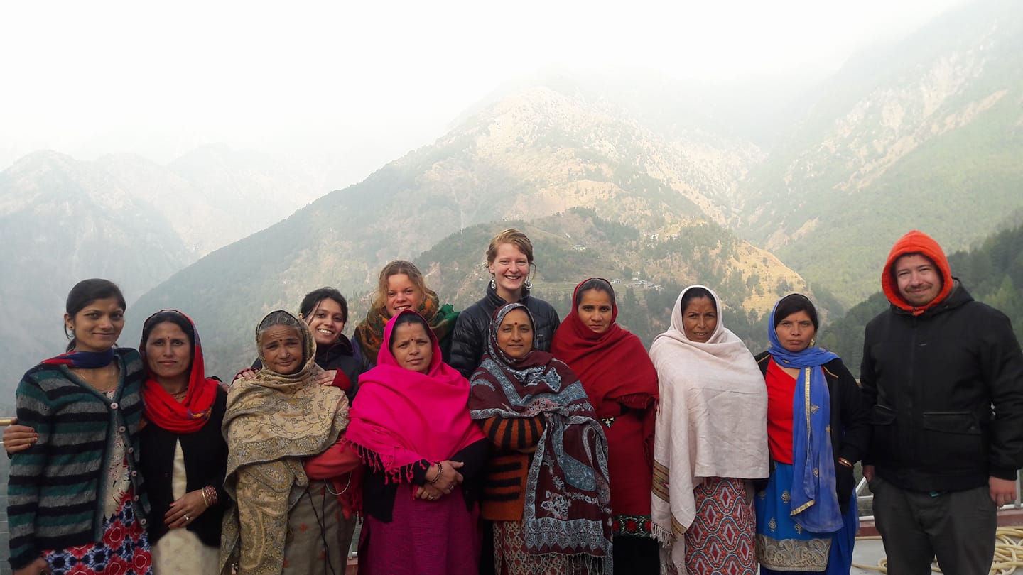 International interns with Himalayan community women